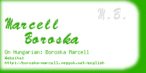 marcell boroska business card